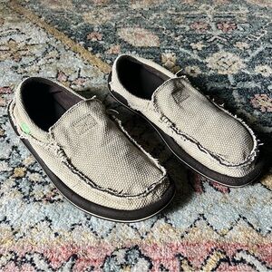 Sanuk Chiba Sidewalk Surfer Loafers Slip On Casual Shoes Tan Men’s Sz 10